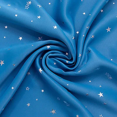 blue curtain Блестящие звезды ткань детская комната окна шторы для детей мальчик девочка спальня гостиная синий/розовый ночные шторы на заказ драпировка - Цвет: blue curtain
