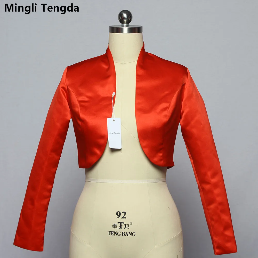 Mingli Tengda свадебное болеро с длинным рукавом, Свадебный жакет, Красный/Черный жакет, свадебное пальто, женские кейпы, болеро Casamento