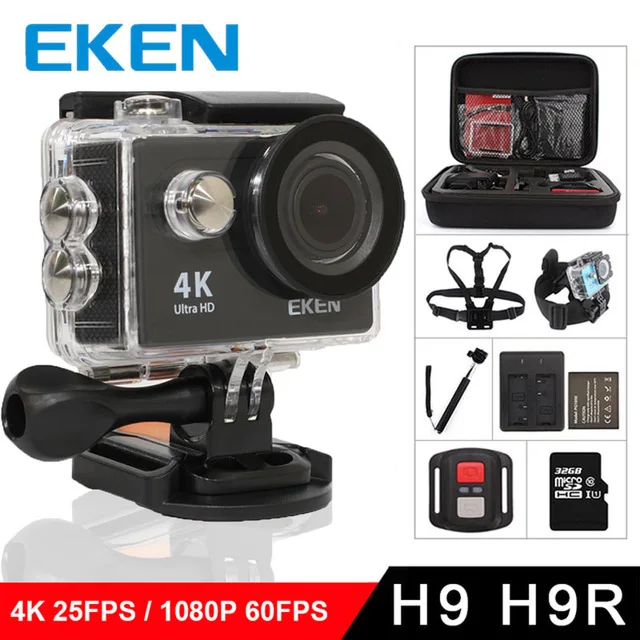 Экшн-камера eken H9R/H9 4K WiFi Экшн-камера на шлем для спортивной камеры видеокамера Подводная Водонепроницаемая Спортивная камера