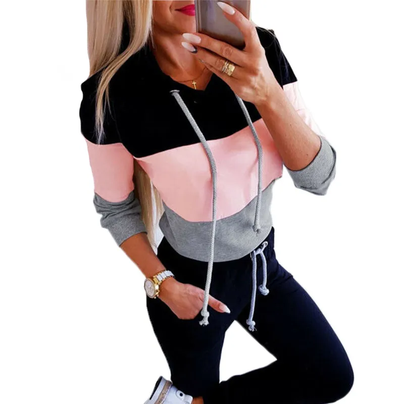 Женские повседневные свитшоты в стиле пэчворк новые модные весенне-осенние Топы