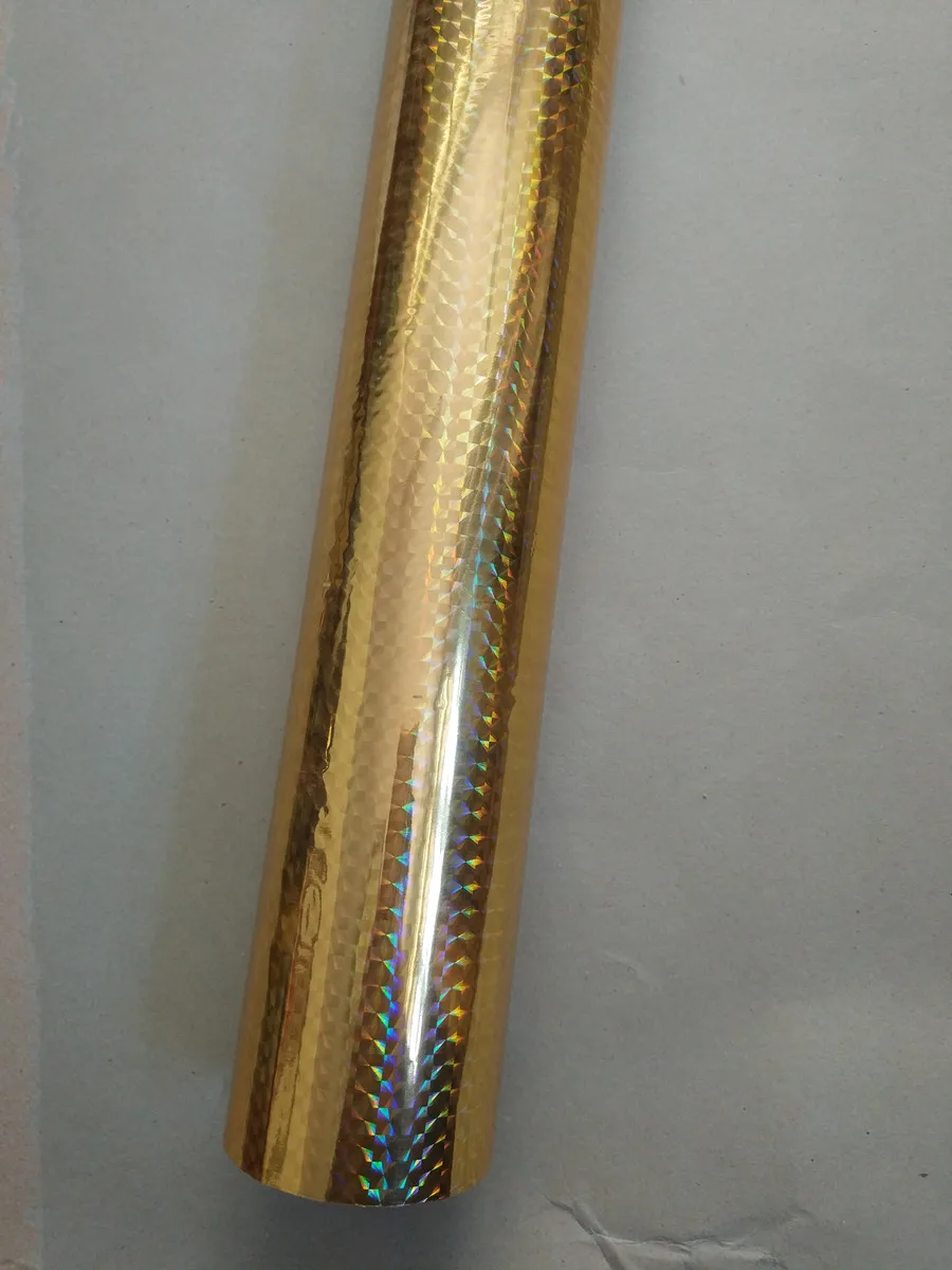 Голографическая фольга для горячего тиснения A02 gold checker pattern горячий пресс на