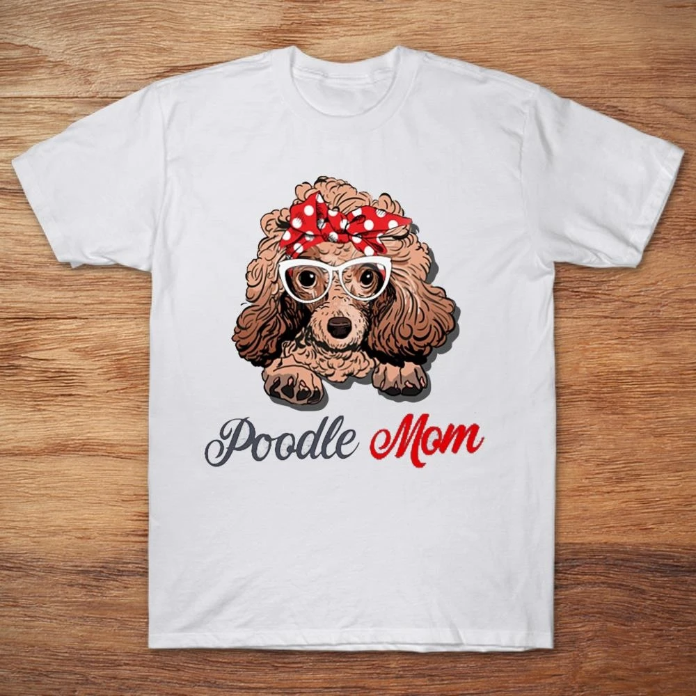 Мужская футболка с коротким рукавом Poodle Mom лето 2019|Мужские футболки| |