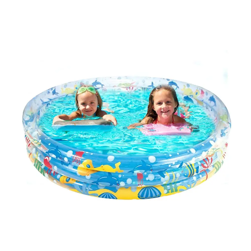 

152*30CM Swimming Pool Kids Inflatable Marine Ball Pool Hard Rubber Round Infant Tub Inflatable Swimming Pool For Kids