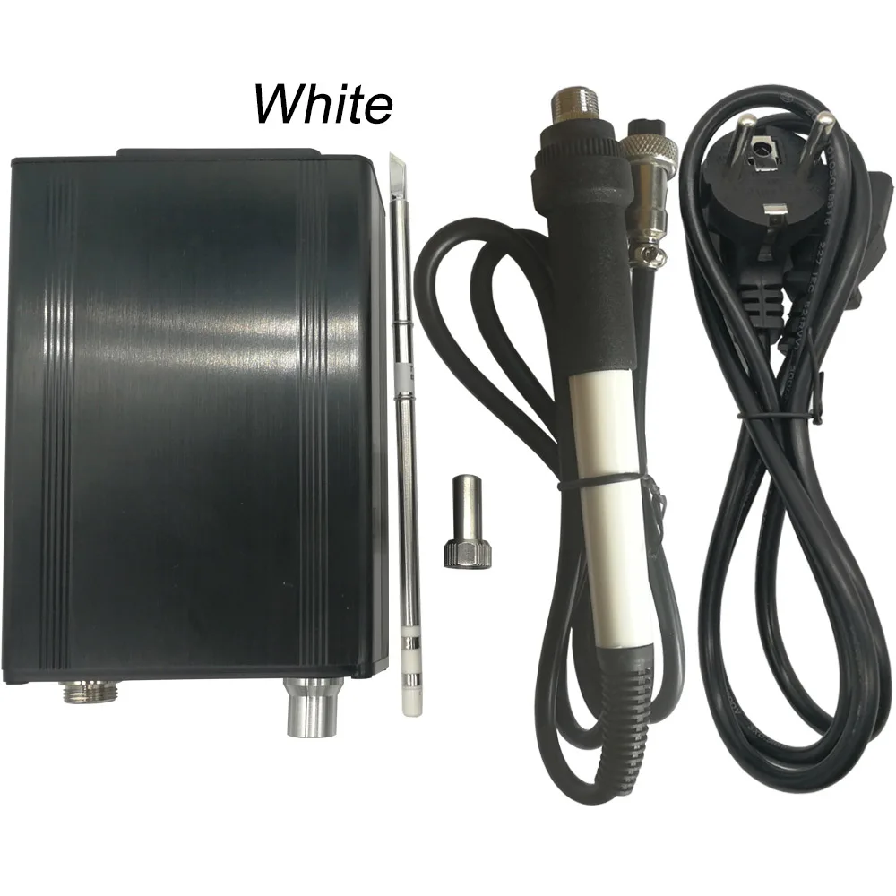 White black QUICKO новая версия STC-T12 СВЕТОДИОДНЫЙ Цифровой паяльник с arcylic доской T12-k паяльник наконечник сварочный инструмент мощность 108 ВТ - Цвет: White black