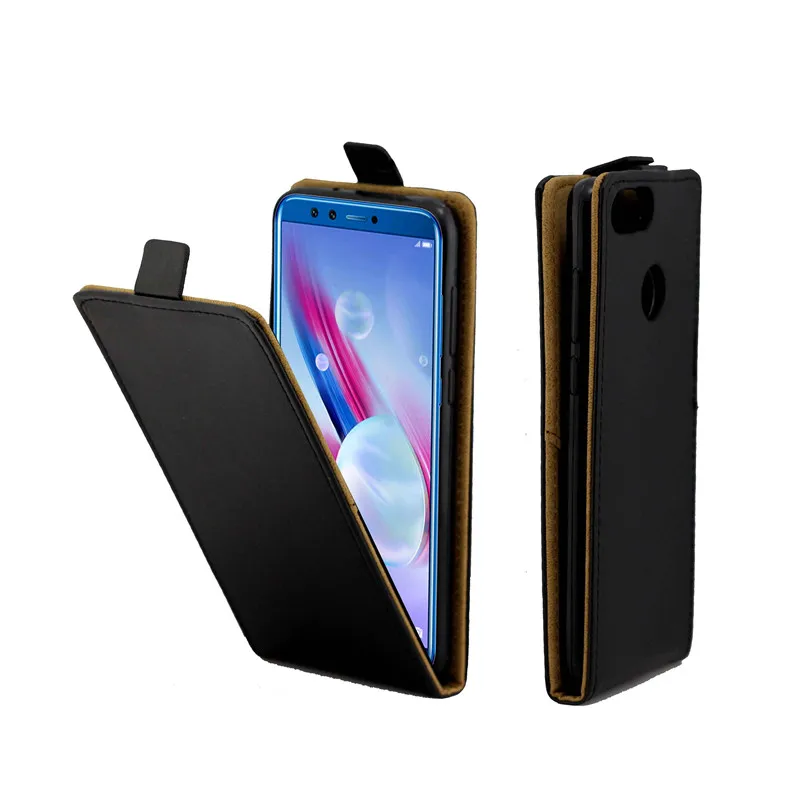 Деловой кожаный чехол для Huawei Honor 9 Lite вертикальный откидной Чехол с отделениями