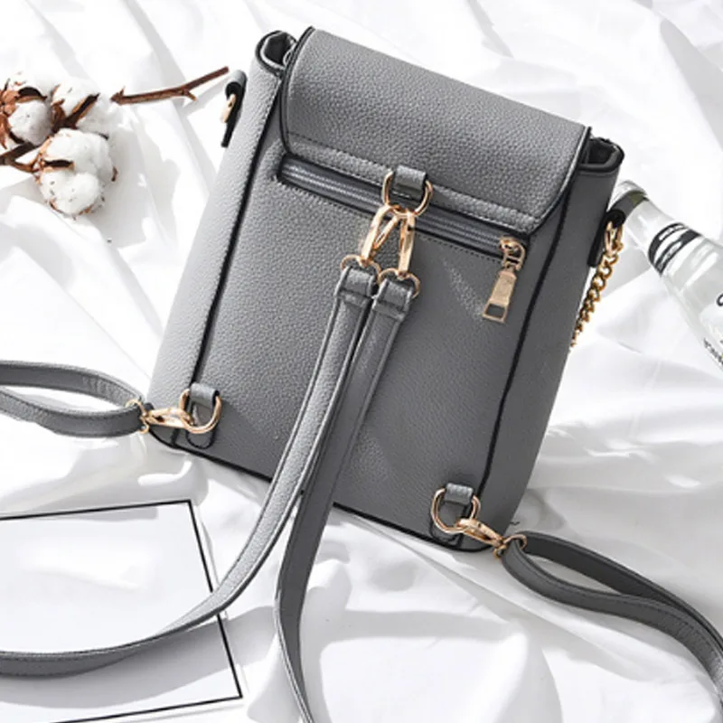 Women Mini Crossbody Bag Backpack Dual Use Lady Travel PU Leather Shoulder Bags WF 668 | Багаж и сумки