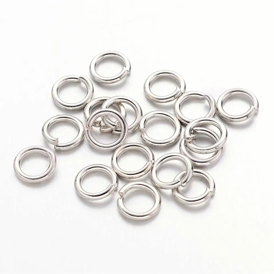 Медные кольца для ювелирных изделий 6х1 мм близкие но неприпаянные Платиновый