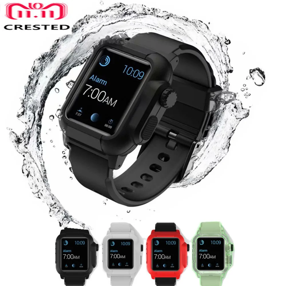 Светящийся спортивный чехол + ремешок для Apple Watch band apple watch 4 3 5 44 мм/40 мм/42 мм