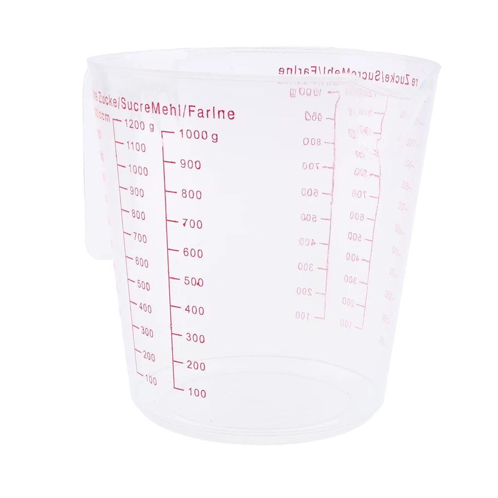 Measuring Cup Plastic Beaker - Heat Resistant Transparent Labs Graduated Beakers 1200ml | Дом и сад