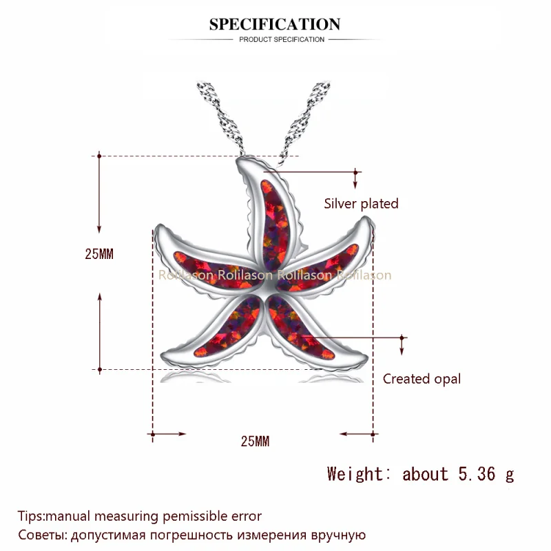 Ожерелье с подвеской в виде морской звезды опала|fire opal|orange fire opalopal opal |