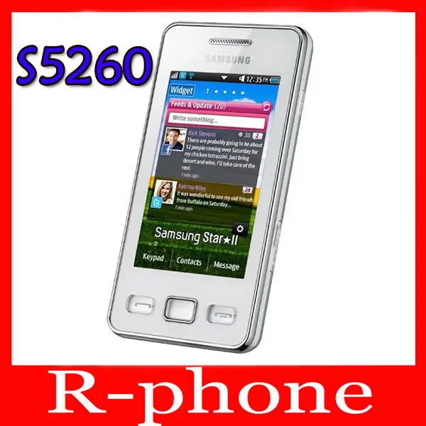 3 0 &quotемкостный сенсорный экран Оригинальные Сотовые телефоны Samsung S5260 II 3.15MP