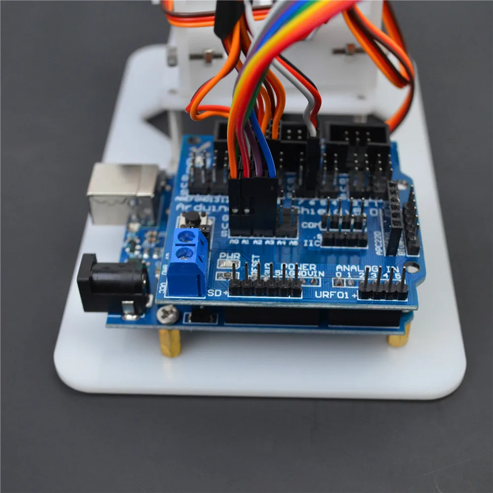 4DOF манипулятор arduino Роботизированная рука ps2 пульт дистанционного управления mg90s servo