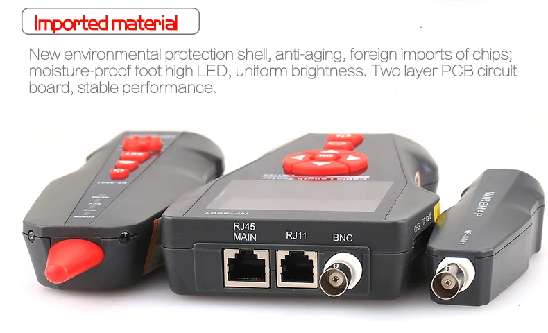 NOYAFA NF-8601 Многофункциональный тестер сетевого кабеля ЖК-дисплей длина кабеля измеритель точки останова тестер RJ45 проверка телефонной линии