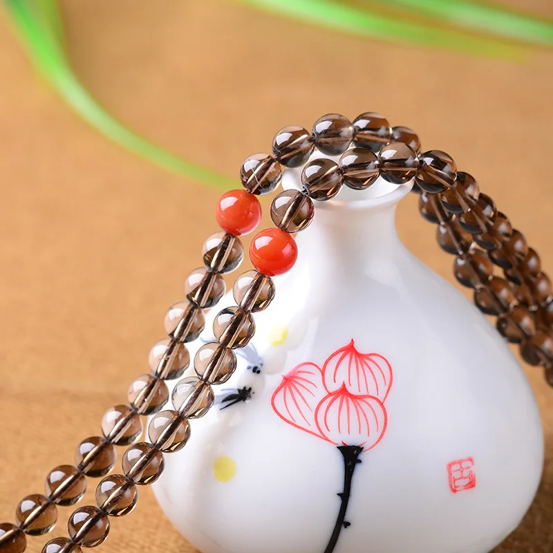 Счетчик чисто натуральный дымчатый кварц multi 108 бусины Оптовая поставка