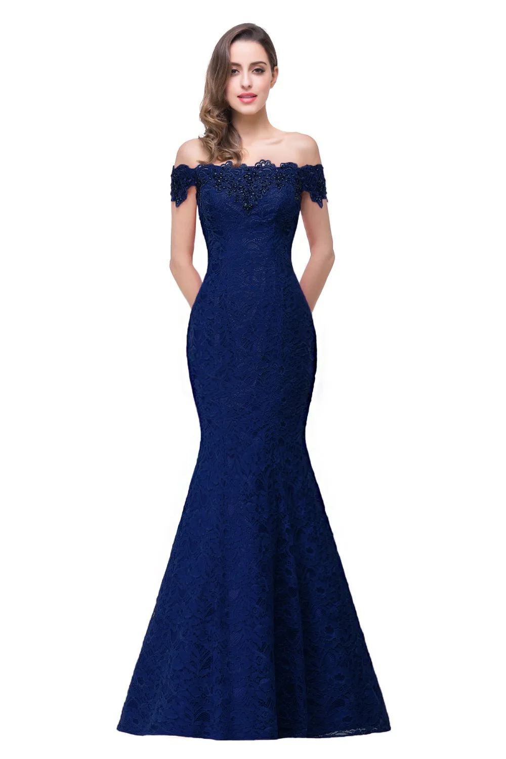 Vestido de festa longo Русалка из бисера размера плюс кружевные платья подружек невесты