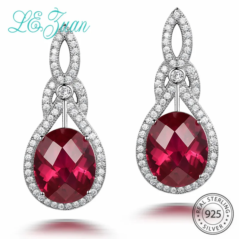 Женские серьги подвески из серебра 925 пробы с красным камнем|earrings christmas|earrings