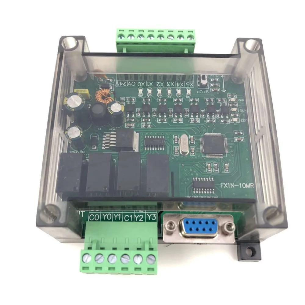ПЛК промышленный пульт управления бытовой с FX1N-10MR FX1N-10MT программируемый модуль контроллера - Цвет: 10MR