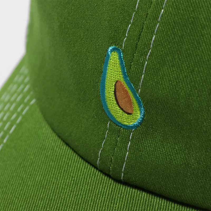 Мужская Уличная Кепка унисекс с вышивкой авокадо Зеленая Бейсболка фруктовым