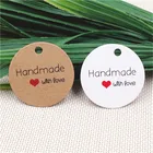 Оптовая продажа, 200 шт.лот, декоративные рождественские Бумажные Подарочные бирки, подвесные открытки, вечерние DIY украшения, рождественские аксессуары