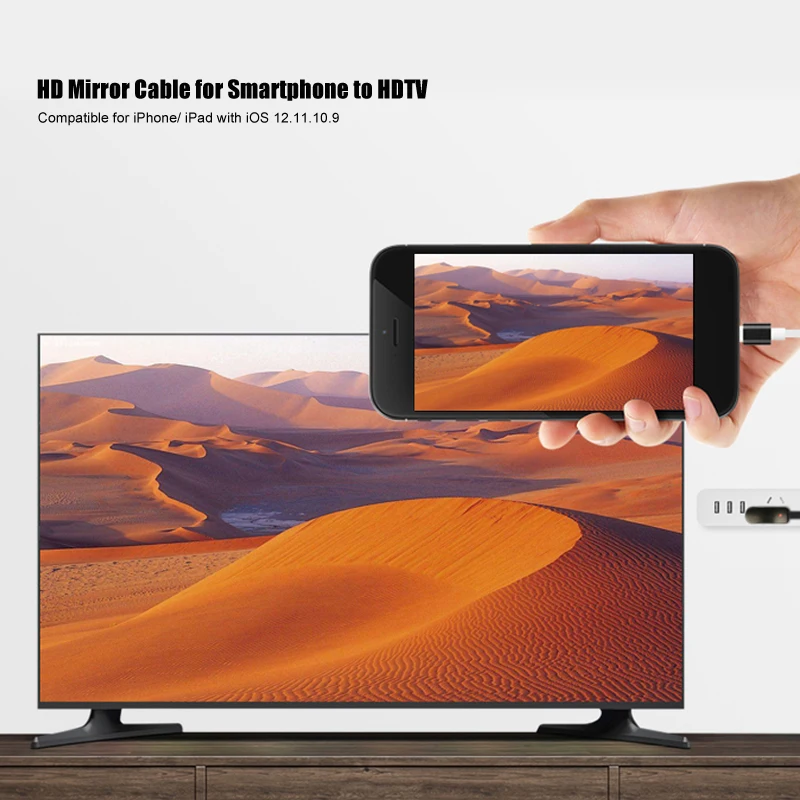 HDMI адаптер для Lightning к кабель USB конвертер ТВ Цифровой AV iPhone 6 6S 7 Plus 8 X iPad |
