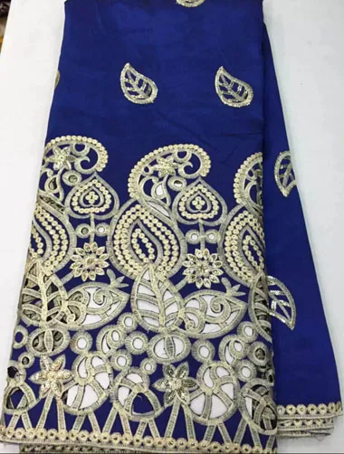 2017 New arrived YELLOW lace GBA034 (3) African George fabric with sequins embroidered Swiss for party dress | Дом и сад