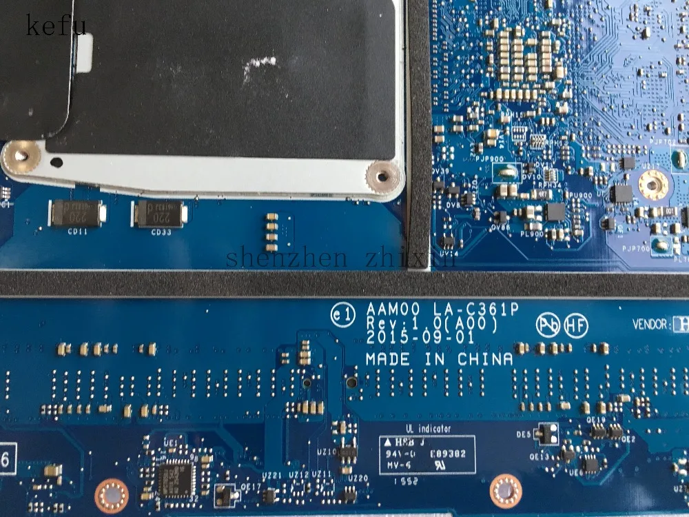 KEFU для DELL XPS 15 9550 материнская плата ноутбука AAM000 LA C361P REV: 1 0 с I5 6300HQ и графической