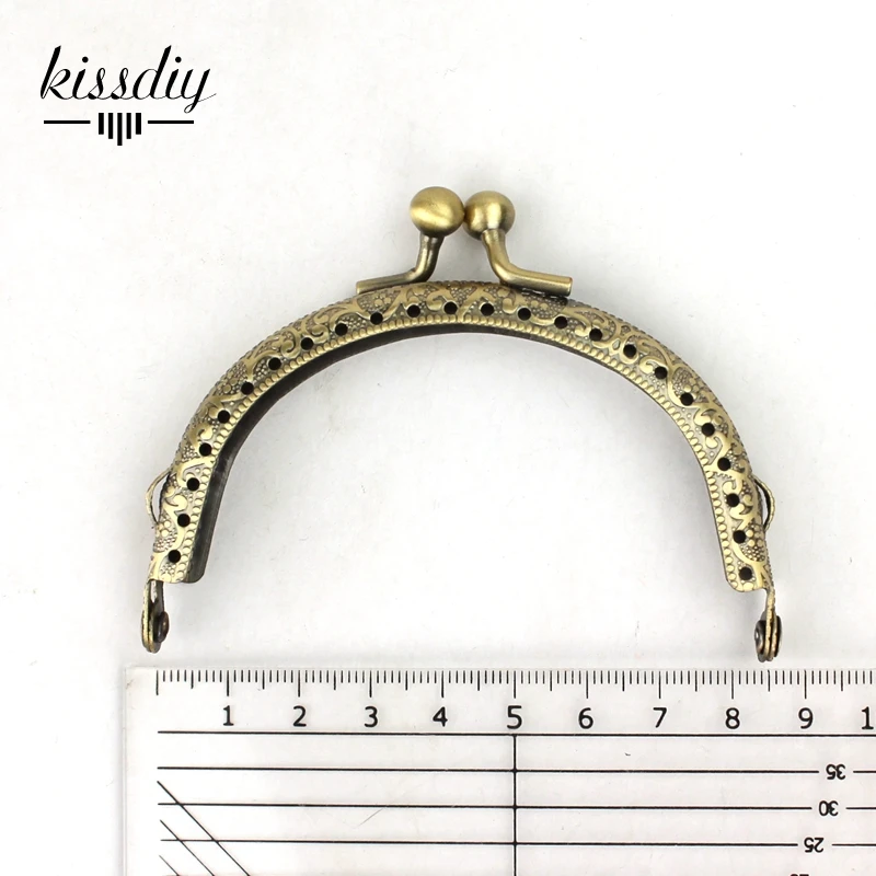 KISSDIY 10 шт. 8 5 см Античная бронзовая металлическая рамка для кошелька полукруглая