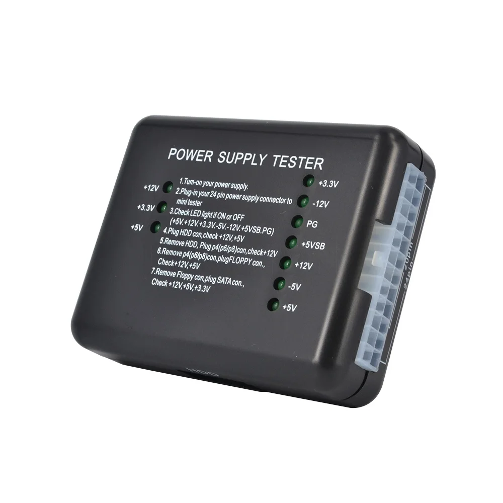Kebidu LED индикация 20 24pin PSU ATX SATA HDD блок питания Тестер диагностический инструмент