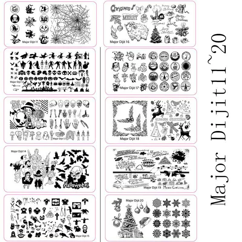 10 шт./лот набор пластин для стемпинга ногтей цветок растение Весенняя серия