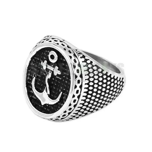 Готическое кольцо с якорем байкерское ювелирное изделие из нержавеющей стали