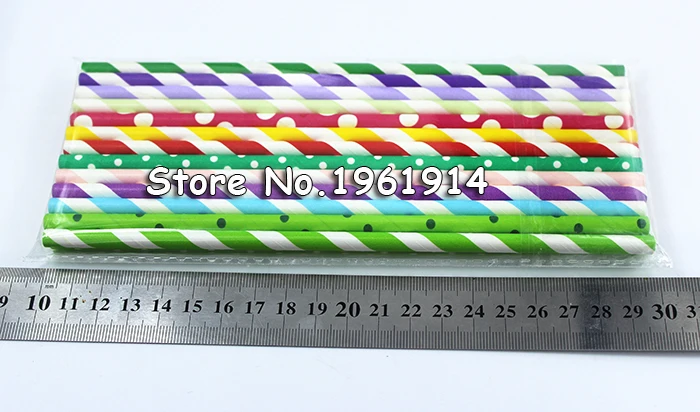 Горячая Распродажа 100 шт. бумажные соломинки для детей украшения на день рождения