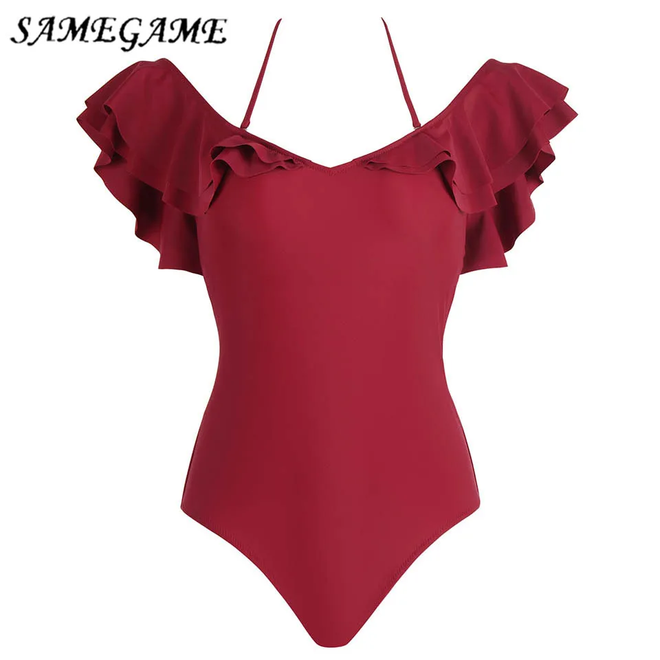 SAMEGAME Цельный купальник летний сексуальный женский пляжный купальный костюм для