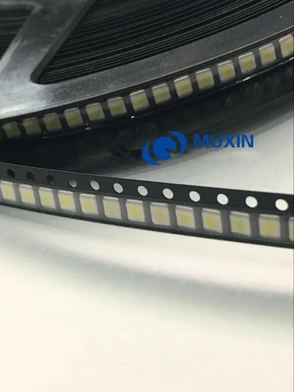 500 шт./лот 3528 2835 3 в SMD светодиодные Бусины 1 Вт LG 100LM холодный белый для телевизора с