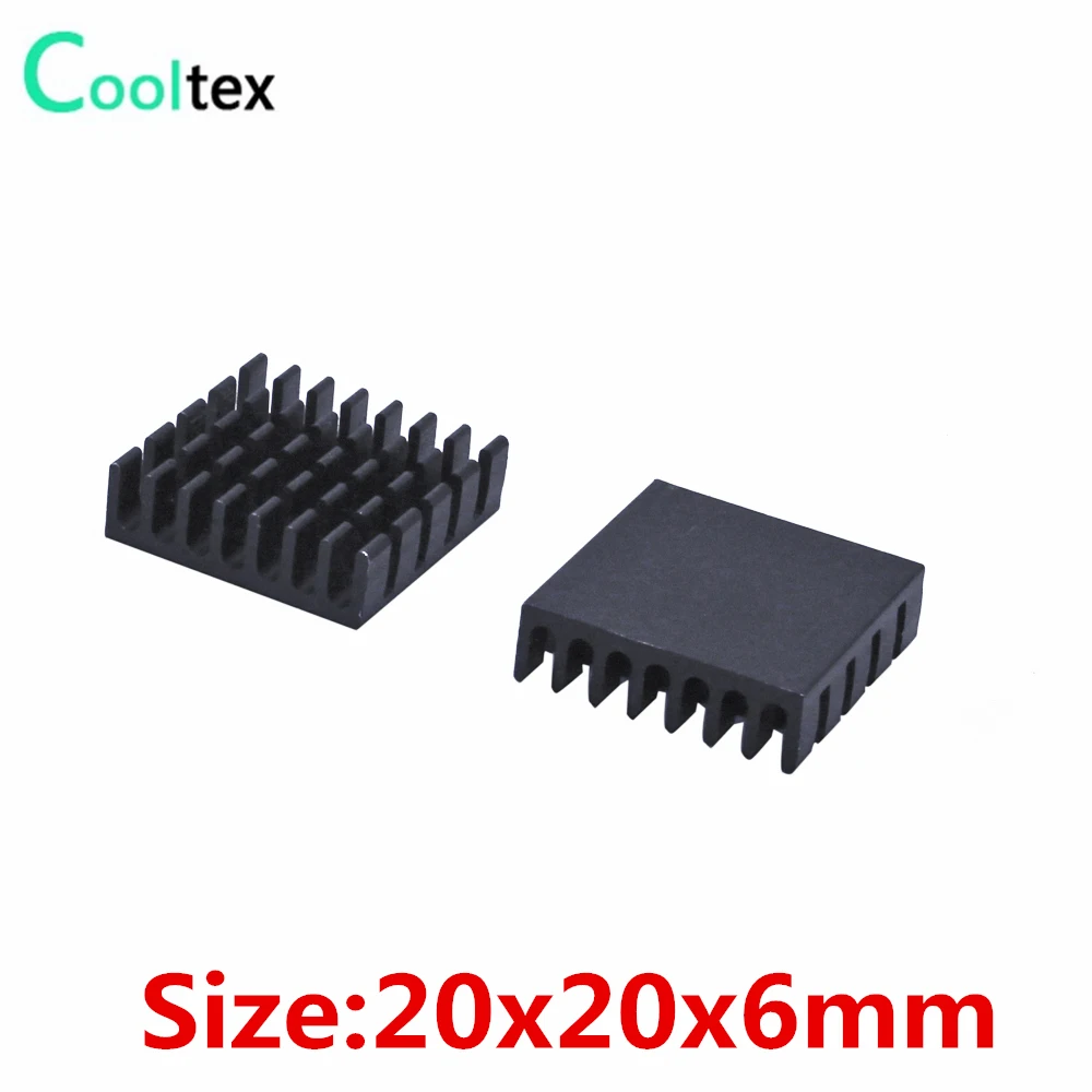 

(500pcs/lot) 20x20x6mm Aluminum heatsink Extruded heat sink radiator for Electronic IC chip RAM cooler cooling