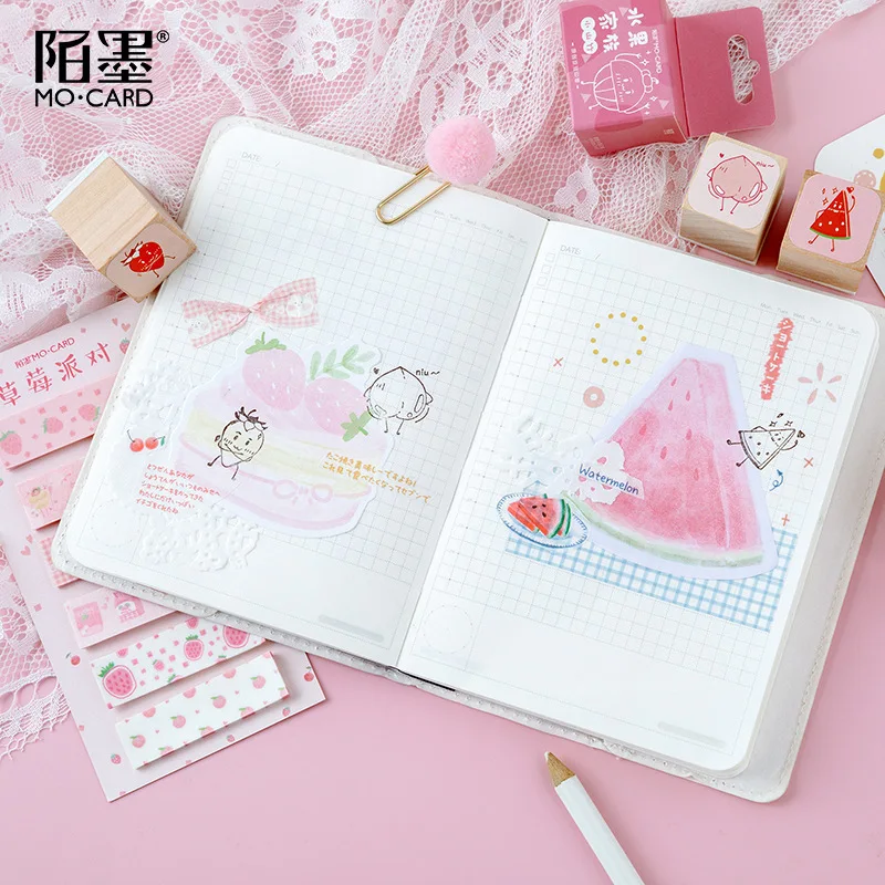 

TUNACOCO Cute Stamp Set Seal Sighnet Fruit Wooden Stamp Bullet Journal DIY Crafts Qt1710135