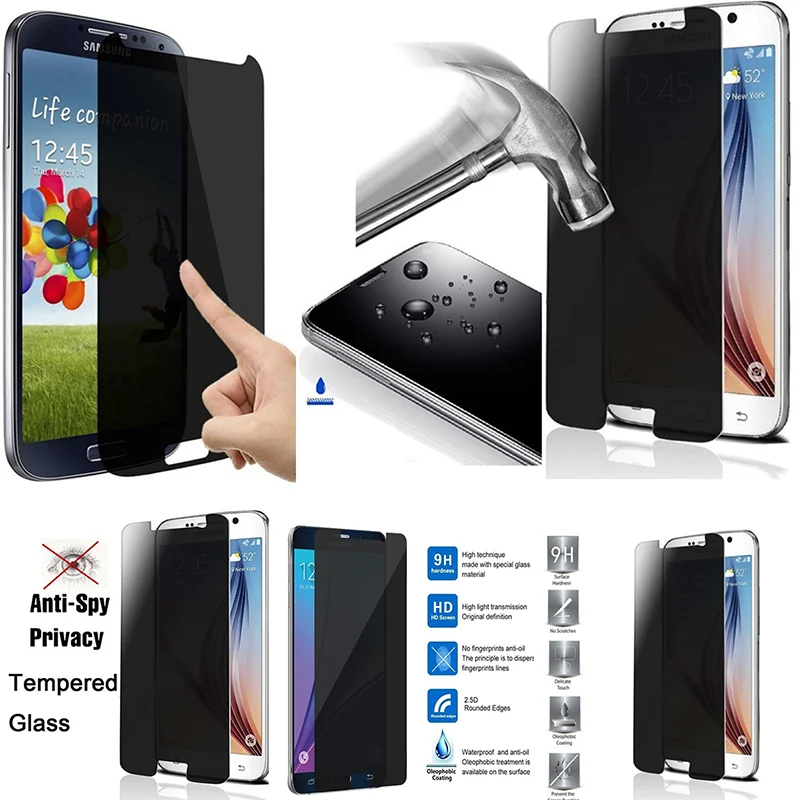 Защитная пленка для экрана EXUNTON 2.5D с защитой от шпиона закаленное стекло Samsung Galaxy