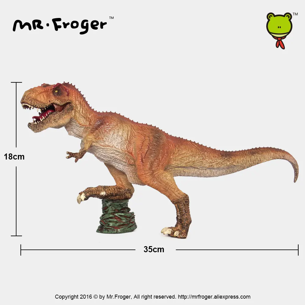 Mr.Froger Tyrannosaurus KING T-REX игрушка, пластмассовый динозавр, Классические игрушки для детей, модели животных, одноцветная модель, Детский зоопарк Юр... (art.: 7a6859931) - 7a6859931