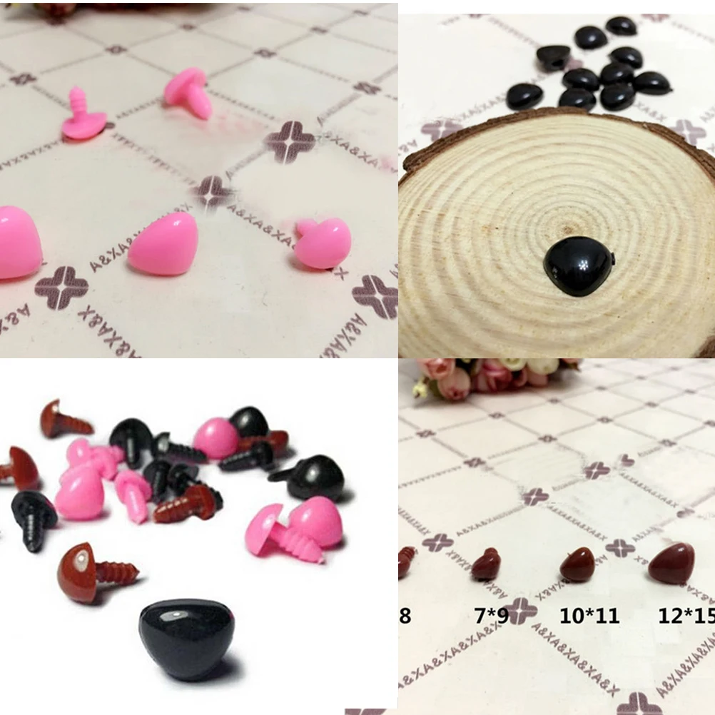 100 шт./пакет DIY Пластик Безопасность Треугольники нос Кукла Мягкие игрушки для