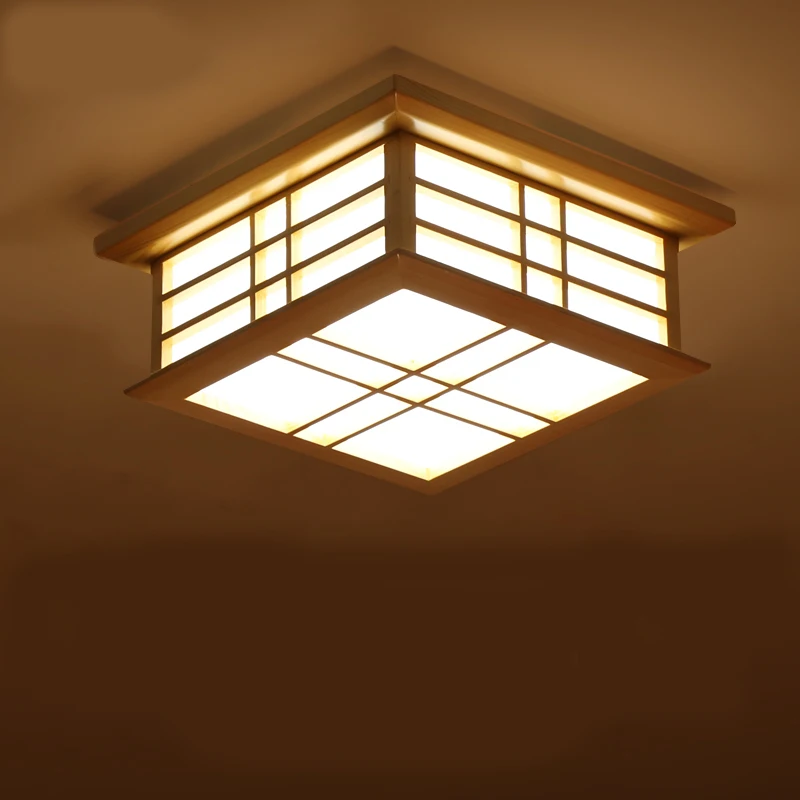 Изящные изделия в японском стиле led деревянный каркас потолочный светильник