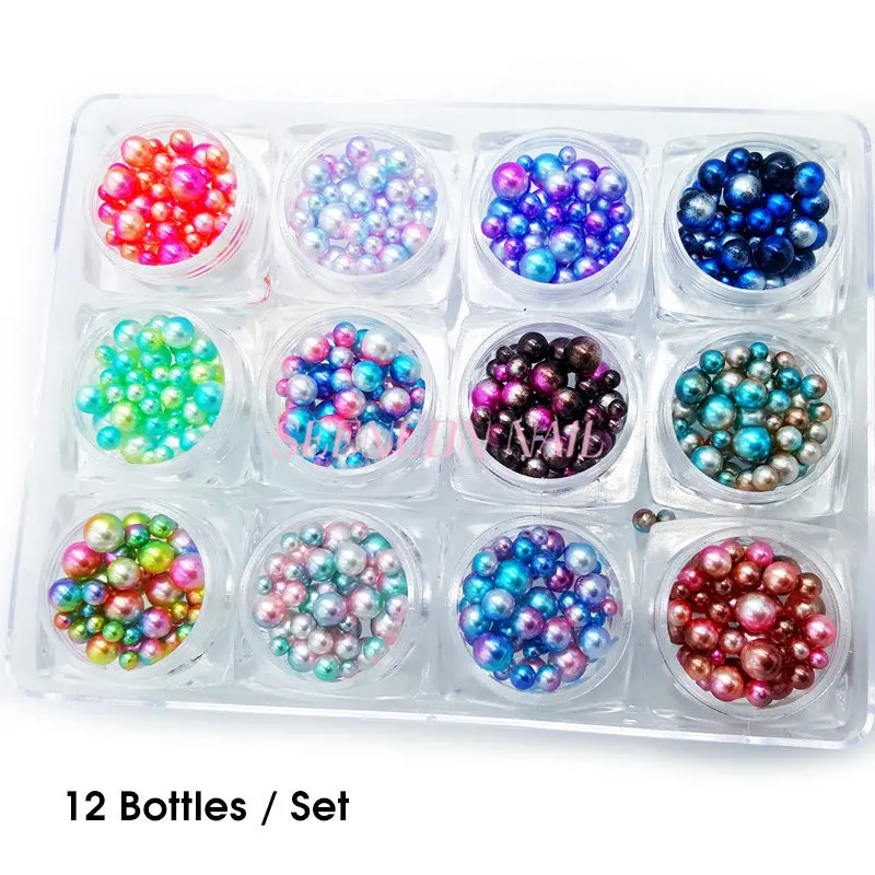 12 шт./набор набор объемных жемчужин в японском стиле|nail art mermaid|japanese nail artjapanese |