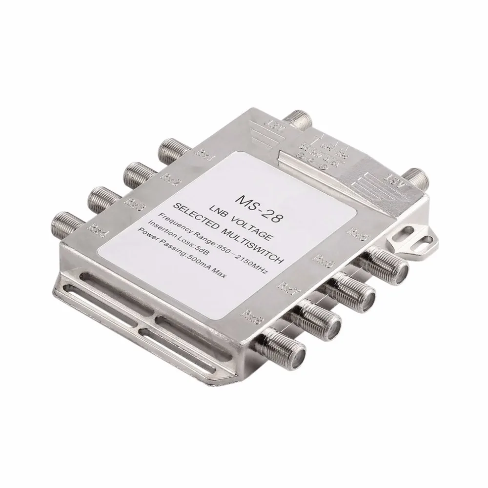 Новый многоканальный спутниковый переключатель DiSEqC 2x8 FTA ТВ с конвертером LNB
