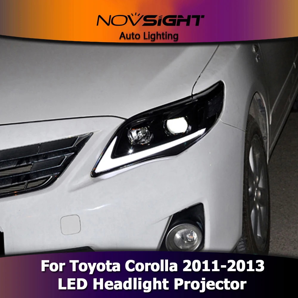 Светодиодный водонепроницаемый налобный фонарь NOVSIGHT 2 шт. для Toyota Corolla 2011 2013|Фара