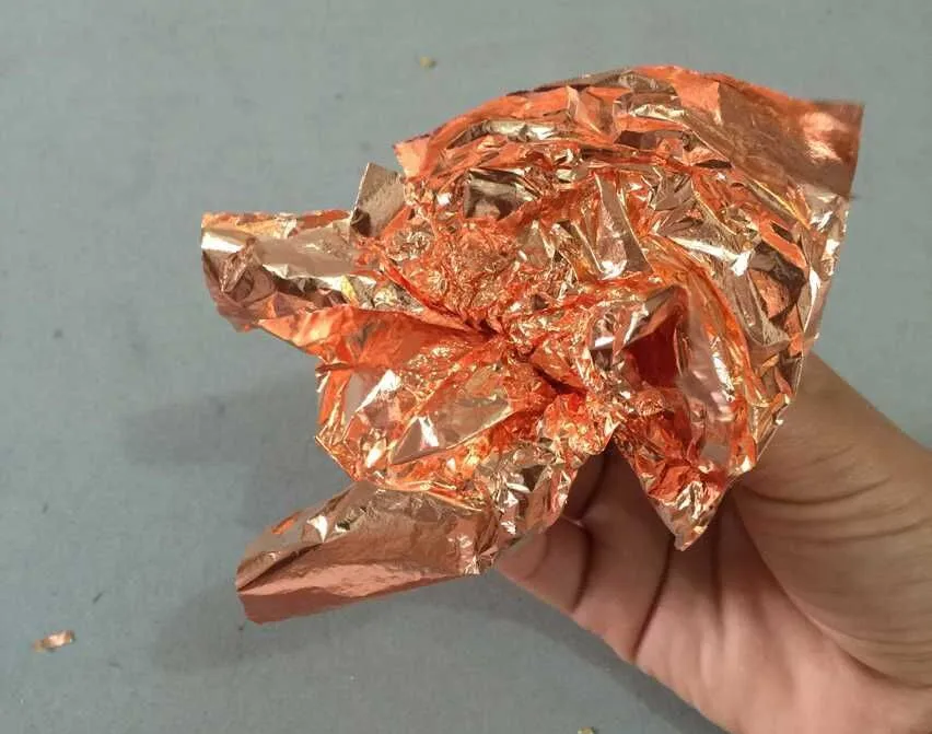 100 листов 14X14 см имитация золотого листа фольги красный медный листочек класса