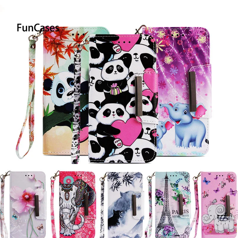 Большой размер чехол для телефона с магнитной кнопкой LG K10 2018 X410E LMX410EOW из