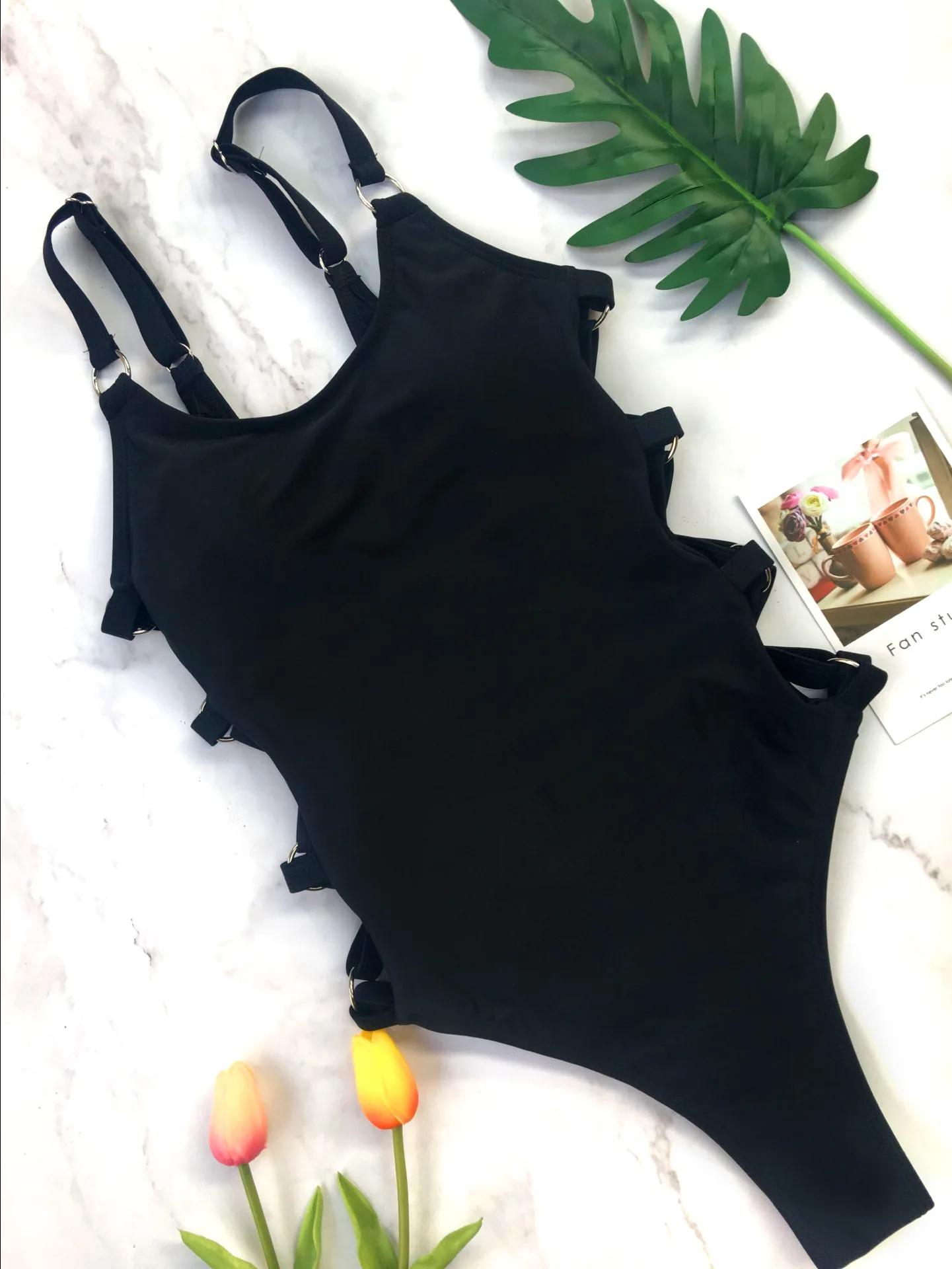 2020 Sexy Black Red Hollow Cut Out Full Back Women Swimwear One Piece Swimsuit Female Bather Bathing Suit Swim Lady | Спорт и