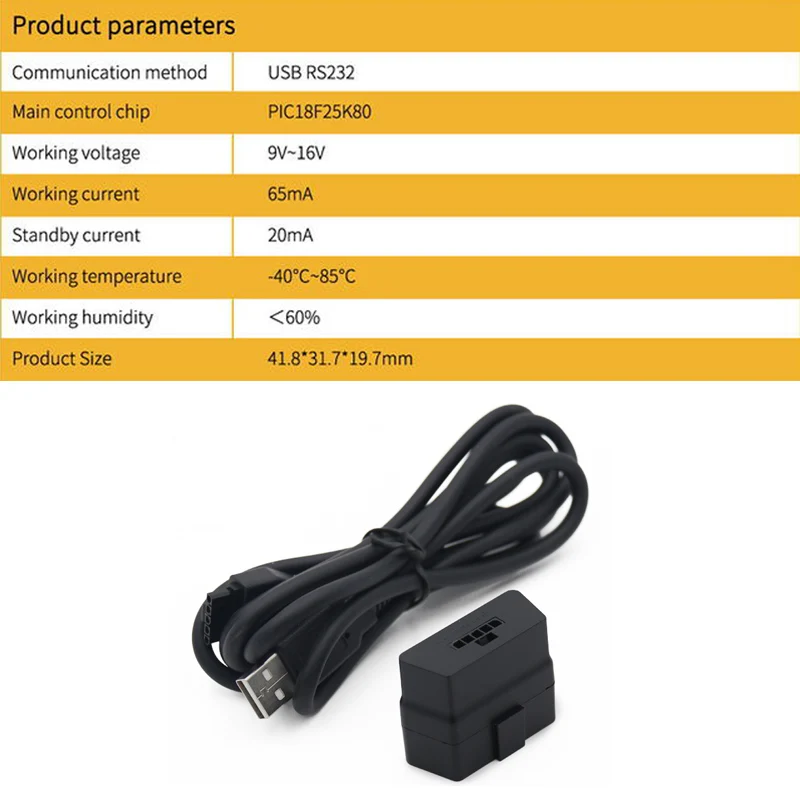 Автомобильный диагностический инструмент Aganippe Elm327 V1.5 Pic18f25k80 USB RS232 порт FT232RL чип