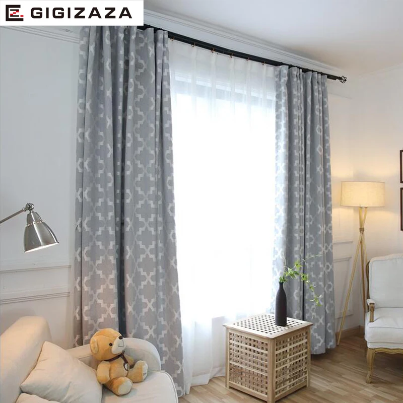 GA НОВЫЕ геометрические принты жалюзи ткань занавеска для гостиной серый розовый