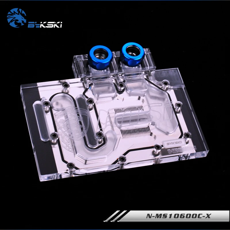 Водяной блок Bykski с полным покрытием графического процессора для MSI GTX1060 3G 6G OC