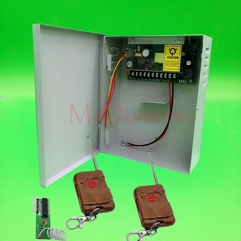 

12V5A uninterrupted battery function Door access power supply Switch Power Supply + 2 pcs wireless remote Control