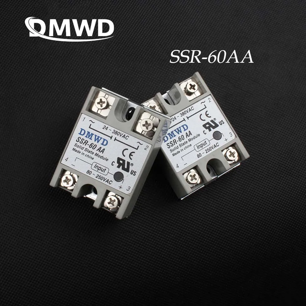 Твердотельное реле SSR 60AA переменного тока 60A 80 250 В до 24 380 реле|relay fuse|relay pcbrelay 24v |
